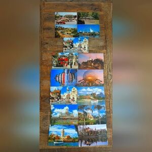 Disneyland Disneyworld Epcot‎ Vintage Postcard Lot Of 15 50s 80s Nostalgia